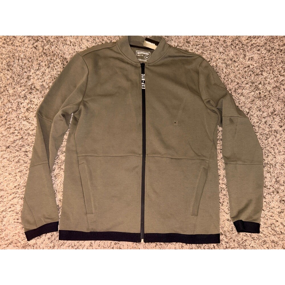 Men’s Express Quality +Fit Lightweight Jacket NWT Medium olive color